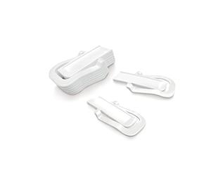 Tescoma - 897524, 4Food, Clip per Chiudere Sacchetti, Set 8 Pezzi, Adatte per Etichette Adesive, Salvaspazio, 7.5 x 3.5 cm, Bianche