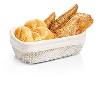 Tescoma 900829 Cestino portapane in metallo smaltato e interno in cotone 18,5 x 28,5 cm, linea Online