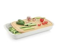 Tescoma 900895 Tagliere in bambù con Contenitore 45x25 cm, Linea Online