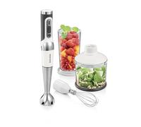 Tescoma 908640 Frullatore a immersione portatile cordless senza fili, 180 W, funzione pulse, tritatutto, frusta e bicchiere, GrandCHEF