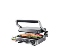 Tescoma 909124 Piastra elettrica digitale touch screen, Griglia con due superfici di cottura liscia e rigata, 2000 W, linea President