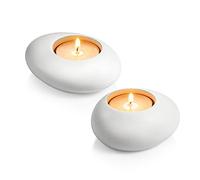 TESCOMA FANCY HOME STONES SUPPORTO TEALIGHT BIANCO DUE PEZZI