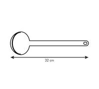 Tescoma 638003 Space Line Mestolo, Plastica, Nero, 32 cm, 1 Pezzo