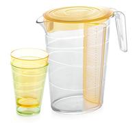 Tescoma Mydrink Caraffa 4 Bicchieri con Coperchio, Arancione, 23 x 13 x 23,2 cm