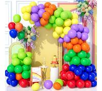 Teselife 143 Pezzi Kit Arco Palloncini Arcobaleno, Kit Ghirlanda Palloncini in Lattice Colori Assortiti Genere Multicolor per Compleanno Baby Shower Matrimonio Anniversario Carnevale Feste Decor
