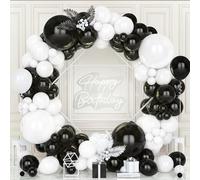 Teselife Arco Palloncini Nero e Bianco, 119Pezzi Kit Ghirlanda Palloncino Bianco Nero Opaco Ragazzo Uomini Ragazza Donne Baby Shower Compleanno Matrimonio Valentino Fidanzamento Laurea Proposta Deco
