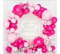 Teselife Arco Palloncini Rosa e Rossa, 119 Pezzi Kit Ghirlanda Palloncino Pastello Macaron Ragazza Donne Bambino Baby Shower Compleanno Matrimonio Fidanzamento Pensionamento Decora