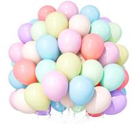 Teselife Palloncini Arcobaleno Pastello, 100 Pezzi 12 Pollici Palloncini Arcobaleno Macaron, Palloncini Multicolori per Feste per Donne Ragazze Compleanno Anniversario Matrimonio Fidanzamento Proposta