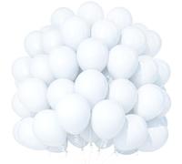 Teselife Palloncini Bianchi, 100 Pezzi 12 Pollici Opachi per Feste, Compleanno, Anniversario, Matrimonio, Fidanzamento, Laurea, Baby Shower - Decorazione per Ragazze e Donne