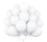 Teselife Palloncini Bianco, 50Pezzi 12Pollici Bianco Opaco Palloncino Arco Ghirlanda Donne Ragazza Ragazzo Uomini Compleanno Proposta Matrimonio Anniversario Laurea Pensionamento Fidanzamento Decora