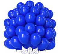 Teselife Palloncini Blu, 100 Pezzi 12 Pollici Palloncini Blu Opachi, Palloncini in Lattice Blu per Feste per Ragazzo Uomo Compleanno Anniversario Matrimonio Fidanzamento Baby Shower Battesimo Spazio