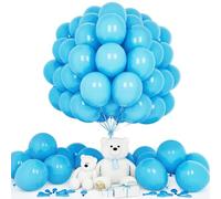 Teselife Palloncini Blu Cielo, 50Pezzi 12Pollici Azzurro Blu Cielo Chiaro Opaco Palloncino Arco Ghirlanda Ragazzo Uomini Compleanno Proposta Matrimonio Anniversario Laurea Fidanzamento Nautico Deco