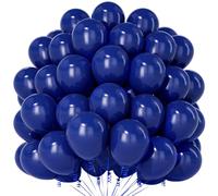 Teselife Palloncini Blu Navy, 100 Pezzi 12 Pollici in Lattice Opachi per Uomini Ragazzi Compleanno Union Jack Anniversario Matrimonio Fidanzamento Laurea Decor