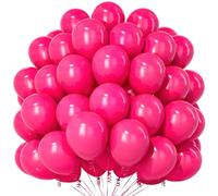 Teselife Palloncini Fucsia, 100 Pezzi 12 Pollici Palloncini Fucsia Opachi, Palloncini in Lattice Fucsia per Donne Ragazze Compleanno Anniversario Matrimonio Fidanzamento Baby Shower Decorazioni