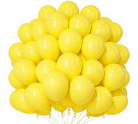 Teselife Palloncini Gialli, 100 Pezzi 12 Pollici Opachi per Feste Donne Ragazze Compleanno Fidanzamento Anniversario - Decorazioni a Tema Girasole Ape Popcorn Limone