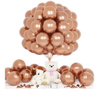 Teselife Palloncini Metallo Oro Rosa, 50Pezzi 12Pollici Oro Rosa Palloncino Arco Ghirlanda Donne Ragazza Compleanno Proposta Matrimonio Anniversario Laurea Pensionamento Valentino Fidanzamento Deco