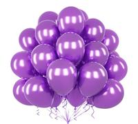 Teselife Palloncini Metallo Viola, 50Pezzi 12Pollici Viola Metallo Palloncino Arco Ghirlanda Donne Uomini Compleanno Matrimonio Anniversario Laurea Pensionamento Valentino Fidanzamento Decoraz
