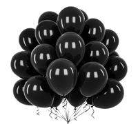 Teselife Palloncini Nero, 50Pezzi 12Pollici Nero Opaco Lattice Palloncino Arco Ghirlanda Kit Uomo Ragazzi Compleanno Proposta Matrimonio Anniversario Laurea Pensionamento Fidanzamento Halloween Decor