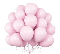 Teselife Palloncini Pastello Rosa, 50Pezzi 12Pollici Macaron Rosa Palloncino Arco Ghirland Ragazza Donne Bambino Rivelazione Genere Baby Shower Battesimo Compleanno Matrimonio Anniversario Deco