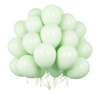 Teselife Palloncini Pastello Verde, 50Pezzi 12Pollici Macaron Verde Palloncino Arco Ghirlanda Ragazza Donne Bambino Baby Shower Battesimo Compleanno Matrimonio Proposta Anniversario Laurea Deco
