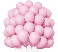 Teselife Palloncini Rosa Pastello, 100 Pezzi 12 Pollici Macaron Rosa per Ragazza Donna Compleanno Anniversario Matrimonio Fidanzamento Baby Shower Nuziale Addio al Nubilato