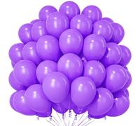 Teselife Palloncini Viola, 100 Pezzi 12 Pollici Palloncini Viola Opachi, Palloncini Viola per Uomini Ragazzi Compleanno Baby Shower Anniversario Matrimonio Fidanzamento Laurea Festival per Feste Decor