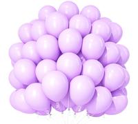 Teselife Palloncini Viola Pastello, 100 Pezzi 12 Pollici Macaron per Ragazze Donne Compleanno Anniversario Matrimonio Fidanzamento Baby Shower Feste Nuziali Decor