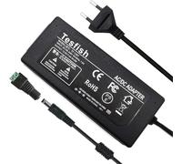 Tesfish 12V 7A Alimentatore Trasformatore 84W Adattatore di alimentazione 5,5 x 2,1/2,5 mm per CCTV, Telecamera, Router, Striscia LED 5050 2835