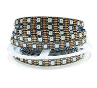 Tesfish 12V WS2815 Striscia LED, 5m RGB Doppio Segnale Pixel Strip 300 LEDs Flessibile IP30 Nastri Programmabile Indirizzabile Individualmente a Colori per DIY, Decorazione Pubblicitaria