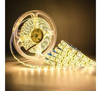 Tesfish 5m DC 24V 5050 Bianco caldo Striscia LED Impermeabile IP65 300 LED SMD 5050 Striscia LED