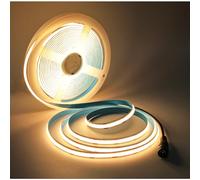 Tesfish Striscia LED 12V, COB Nastri LED 5 Metri 480 LEDs/M Bianco Caldo 3000K luce al neon dimmerabile Flessibile 5000LM Super luminoso Strisce per Feste, Bancone, Scaffale, Decorazioni per la casa