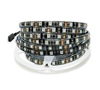 Tesfish Striscia LED 12V RGB, Strisce 5M Scheda PCB Nera 5050 IP65 Impermeabile 300 LEDs Striscia Luci Colorate Nastri per Camera da Letto, Decorazione Cucina