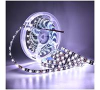 Tesfish Striscia LED 12V, Strisce LED 5M Bianco 6000-6500K Scheda PCB Nera 5050 IP65 Impermeabile 300 LEDs Nastri LED per Camera da Letto, Decorazione Cucina