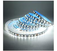 Tesfish Striscia LED 24V, Larghezza 5mm, Strisce Bianco 6000K 5M 2835 IP20 120 LEDs/M, Totale 600 LEDs Nastri per Camera da letto, Decorazione Cucina