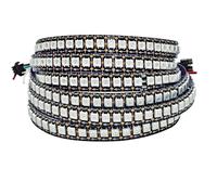 Tesfish Striscia LED WS2812B 5V, RGB Strisce Pixel 2M 288LEDs/M IP30 Flessibile Nero PCB Pieno di Colori Nastri Intelligente per Decorazione Pubblicitaria Progetti DIY