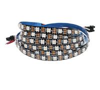 Tesfish WS2812B Striscia LED, 2m RGB Strisce Pixel 5V 5050 120 LEDs IP30 Flessibile Nero PCB Pieno di Colori Nastri Intelligente per Decorazione Pubblicitaria Progetti DIY