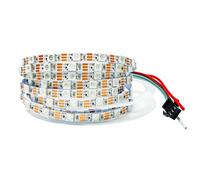 Tesfish WS2812B Striscia LED 5V, 5mm Ultra Stretto Bianco PCB RGB Strisce Pixel 2m 5050 120 LEDs IP30 Flessibile Pieno di Colori Nastri Intelligente per Decorazione Pubblicitaria Progetti DIY