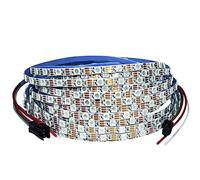 Tesfish WS2812B Striscia LED 5V, 5mm Ultra Stretto Bianco PCB RGB Strisce Pixel 5m 5050 300 LEDs IP30 Flessibile Pieno di Colori Nastri Intelligente per Decorazione Pubblicitaria Progetti DIY