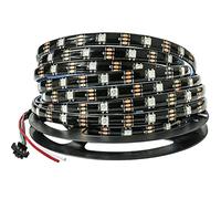 Tesfish WS2812B Striscia LED IP65 Impermeabile RGB Strisce Pixel 5M 5V 5050 150 LEDs Nero PCB Pieno di Colori Nastri Intelligente per Decorazione Pubblicitaria Progetti DIY