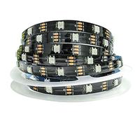 Tesfish WS2812B Striscia LED RGB Strisce Pixel 5m 5V 5050 150 LEDs IP30 Flessibile Nero PCB Pieno di Colori Nastri Intelligente per Decorazione Pubblicitaria Progetti DIY