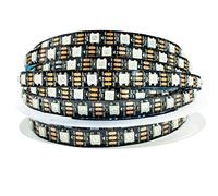 Tesfish WS2812B Striscia LED RGB Strisce Pixel 5m 5V 5050 300 LEDs IP30 Flessibile Nero PCB Pieno di Colori Nastri Intelligente per Decorazione Pubblicitaria Progetti DIY