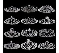 Tesia da corona di gioielli per capelli per donne a corona di tiara da sposa corona fiore corona di strass per ragazze accessori per capelli per i capelli gioielli regalo6mutil