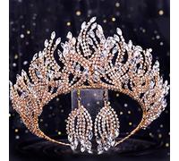 Tesia da corona di gioielli per capelli per donne BRIDE BAND CAPPELLA ACCESSORI PAI IN ACCESSORI ABBILI ARAB BRIDE CONGRAFIA RINSTONE RINSTONE FOREGGI FROPRO CRONHE DI GAGALU (COLORE: ORENGARE G-1