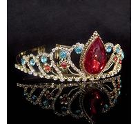 Tesia da corona di gioielli per capelli per donne corona d'oro Tiara da sposa pettinate Ornamenti per capelli cristallini e corone per ragazze Accessori per capelli da sposa di Gagalu (Colore: 4)