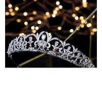 Tesia da corona di gioielli per capelli per donne corona nuziale, accessori per capelli da sposa alla moda, panoramiche di corona da regalo per adulti principessa semplice e aelicata