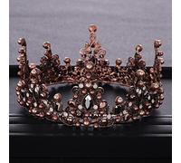 Tesia da corona di gioielli per capelli per donne Croona di nozze vintage baroccia barocca perla di rinestia a corona di cristallo Accessori per capelli da sposa per capelli da sposa sposa rotonda
