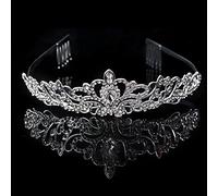 Tesia da corona di gioielli per capelli per donne Crystal Crown for Women Wedding Bridal Contano da sposa Carading Princess Queen Bridal Crown Girl Gioielli per capelli per la festa di compleanno