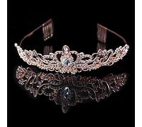 Tesia da corona di gioielli per capelli per donne Crystal Crown for Women Wedding Bridal Contano da sposa Caramella Principessa Queen Bridal Crown Girl Gioielli per capelli per la festa di compleanno