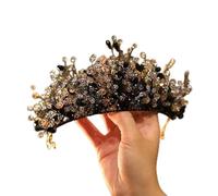 Tesia da corona di gioielli per capelli per donne estetica kadi nuova sposa abito da sposa da sposa corona di cristallo nero nobile principessa di lusso di compleanno corona