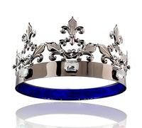 Tesia da corona di gioielli per capelli per donne Mingyu Male King Queen Big Crown Gun Royal Baroche Black Prince Crown Crown Big Round Crown Female Capelli Accessori per capelli